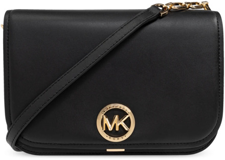 Michael Kors Casual Crossbody Tas in Zwart Leer Michael Kors , Black , Dames - ONE Size