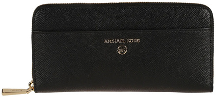Michael Kors Charm Zip Around Continental Portemonnee Michael Kors , Black , Dames - ONE Size