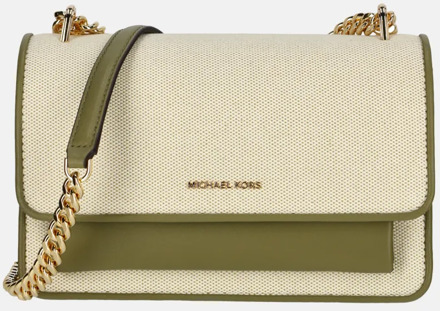 Michael Kors Claire schoudertas safari green Groen