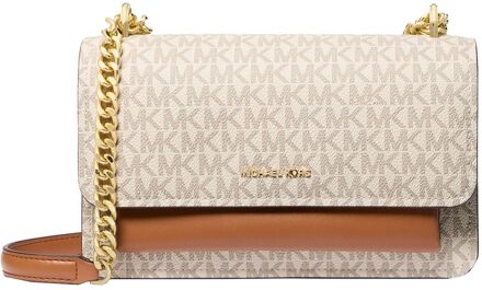 Michael Kors Claire Shoulder vanilla/acrn schoudertas dames Beige - H 21,5 x B 30,6 x D 8,9 cm