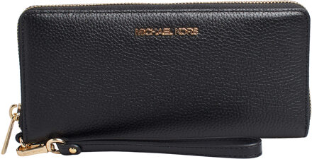 Michael Kors Continental Jet Set lederen reisportemonnee 35T7GTVE7L voor dames Zwart - One Size