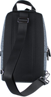 Michael Kors Cooper Medium Signature PVC Schoudertas Slingpack Blauw