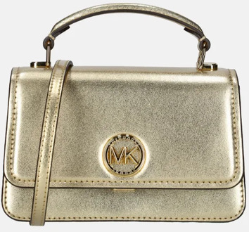 Michael Kors Delancey schoudertas pale gold Goud