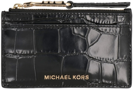 Michael Kors Empire SM Zip Card Case black Dames portemonnee Zwart