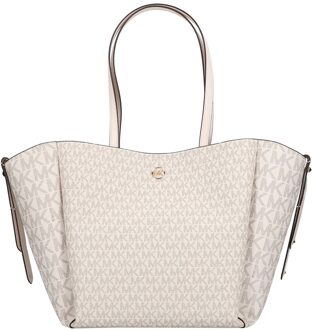 Michael Kors Freya Large Open Tote vanilla/cream Damestas Wit - H 27 x B 52 x D 19