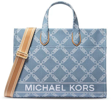 Michael Kors Gigi handtas denim multi Lichtblauw