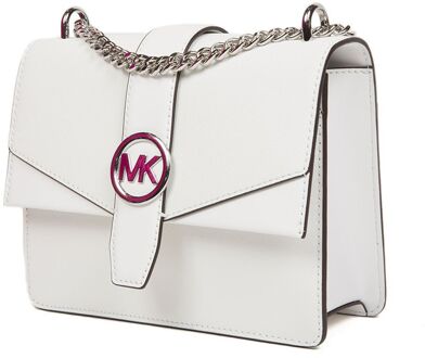 Michael Kors Greenwich Kleine Flap Schoudertas - maat Wit