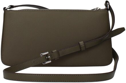 Michael Kors Groene Stoffen Schoudertas - One Size