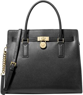 Michael Kors Hamilton handtas L black Zwart