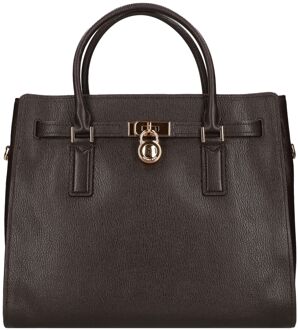 Michael Kors Hamilton Moderne Satchel chocolate schoudertas dames Bruin - H 30 x B 36 x D 16 cm