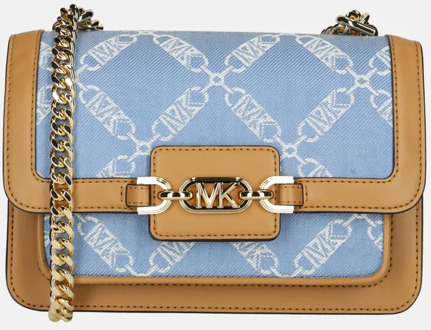 Michael Kors Heather schoudertas L denim multi Bruin