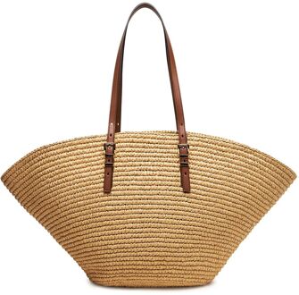 Michael Kors Isa Grote Fan Tote Camel - One Size