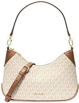 Michael Kors Jet Set Crossbody vanilla/acrn schoudertas dames Beige - H 14 x B 23.5 x D 5.7 cm