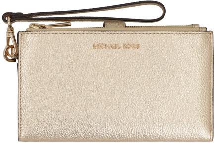 Michael Kors Jet Set Dblzp Wristlet pale gold Dames portemonnee Goud - H 10 x B 18 x D 4