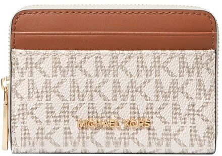 Michael Kors Jet Set Money Pieces vanilla/acrn dames portemonnee Beige - H 8.3 x B 12.7 x D 1.9 cm