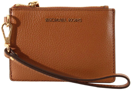 Michael Kors Jet Set munt/ritsportemonnee brown logo Bruin - 7827