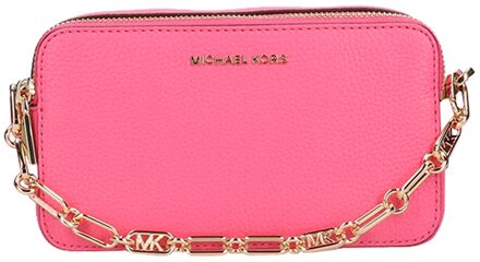 Michael Kors Jet Set Sm Dbl Zp Camra Chn Xbody camila rose Roze - H 11 x B 20 x D 6