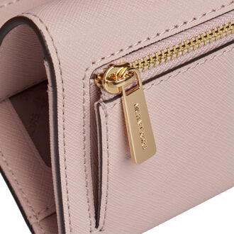 Michael Kors Jet Set Travel 35S8GTVF7L Lange Leren Portemonnee voor Vrouwen - maat Roze
