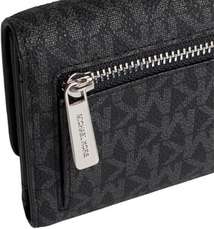 Michael Kors Jet Set Travel 35S8GTVF7L Lange Leren Portemonnee voor Vrouwen Zwart