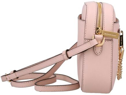 Michael Kors Jet Set Travel Grote Oost-West Zip Chain Crossbody Tas Rosé - One Size