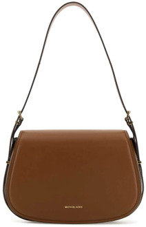 Michael Kors Karamel Leren Schoudertas Michael Kors , Brown , Dames - ONE Size