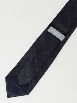 Michael Kors Klassieke Zijden Stropdas Met Strepen Donkerblauw