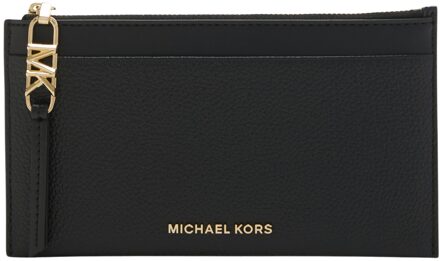 Michael Kors Large zip card case portemonnee Zwart - One size