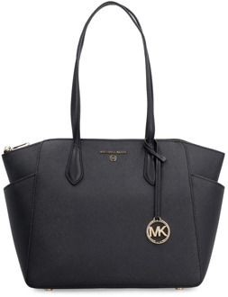 Michael Kors Marilyn Leren Tote Michael Kors , Black , Dames - ONE Size