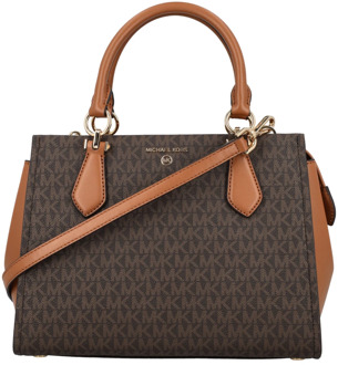 Michael Kors Marilyn MD Satchel brn/acorn Damestas Bruin - H 20 x B 28 x D 12