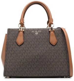 Michael Kors Marilyn MD Satchel brn/acorn Damestas Bruin - H 20 x B 28 x D 12