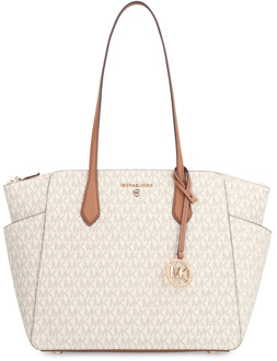 Michael Kors Marilyn Medium schoudertas met logoprint Beige - 1 maat