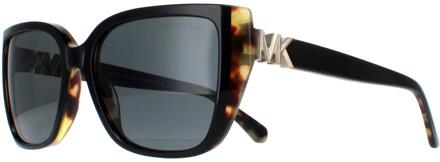 Michael Kors MK2199 Acadia 395087 bi layer zwart amber schildpad donkergrijs zonnebril - One Size