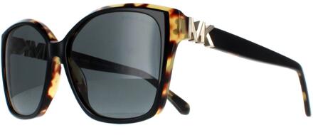 Michael Kors MK2201 Malia 395087 bi layer zwart en amber tortoise donkergrijs zonnebril - One Size