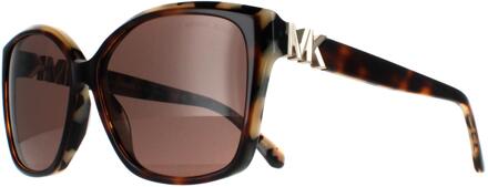 Michael Kors MK2201 Malia 395173 donkere tortoise en crème tortoise bruine zonnebril - One Size