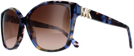 Michael Kors MK2201 Malia 395213 helderblauw schildpad bruin gradiënt zonnebril