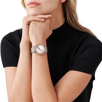 Michael Kors MK3203 39mm dameshorloge - maat Zilver en roségoud