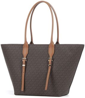 Michael Kors Moore Grote Gesp Tote Bruin - One Size