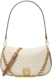 Michael Kors Nolita Shoulder vanilla/acrn damestas Beige - H 16 x B 27.5 x D 7 cm