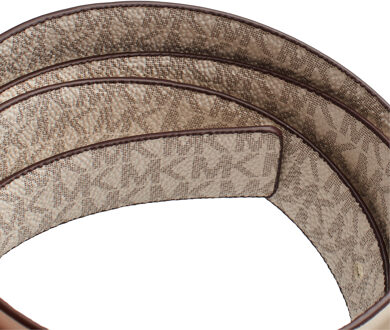 Michael Kors Omkeerbare dunne leren riem 558879 voor dames Beige