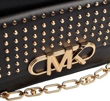 Michael Kors Parker 32S3G7PC8L Vrouwen Leren Crossbody Tas Zwart