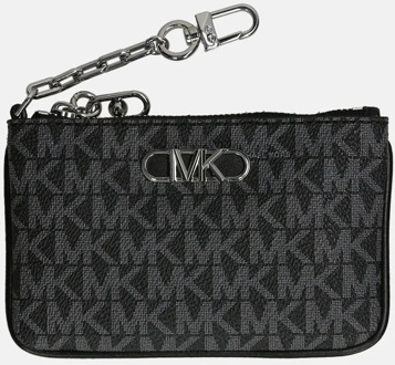Michael Kors Parker sleuteletui black/optic white Zwart