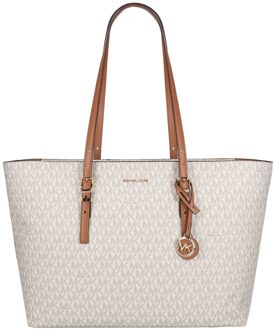Michael Kors Quinn tote bag vanilla/acrn schoudertas dames Beige - H 27.9 x B 47 x D 13.3 cm