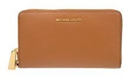 Michael Kors Ritsportemonnees Large Flat Mf Phone Case Bruin