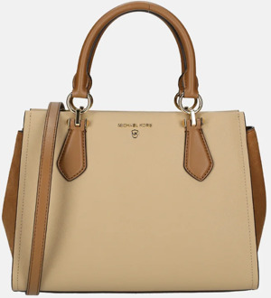 Michael Kors Saffiano leren tas met suède panelen Michael Kors , Brown , Dames - ONE Size