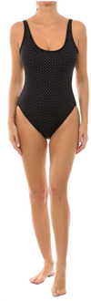 Michael Kors Studded Scoopneck One-Piece Swimsuit Michael Kors , Black , Dames - S,Xs