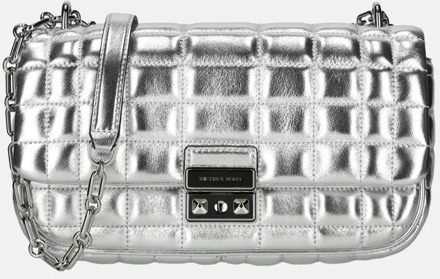 Michael Kors Tribeca schoudertas silver Zilver