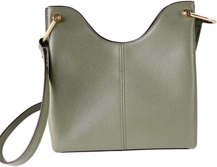 Michael Kors Vrouwen Joan Large Geperforeerd Suede Leer Slouchy Messenger Handtas (Legergroen)