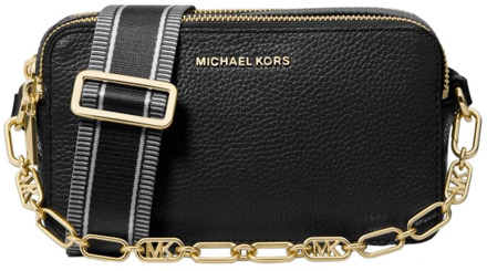 Michael Kors Zwarte Camera Rits Tassen Michael Kors , Black , Dames - ONE Size