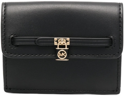 Michael Kors Zwarte Flap Kaarthouder Michael Kors , Black , Dames - ONE Size