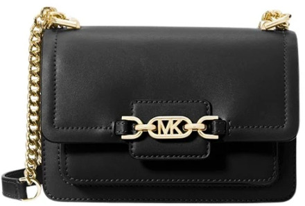 Michael Kors Zwarte leren crossbody tas casual stijl Michael Kors , Black , Dames - ONE Size